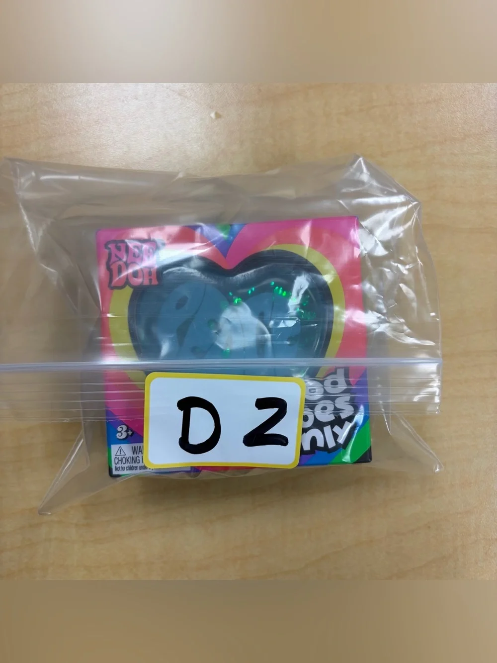 NeeDoh Good Vibes Only Heart Squeeze Toy Blue 